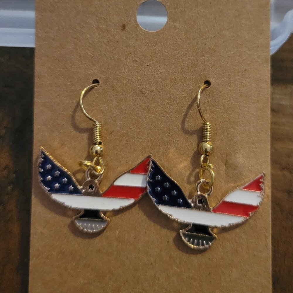 Patriotic Eagle Earrings